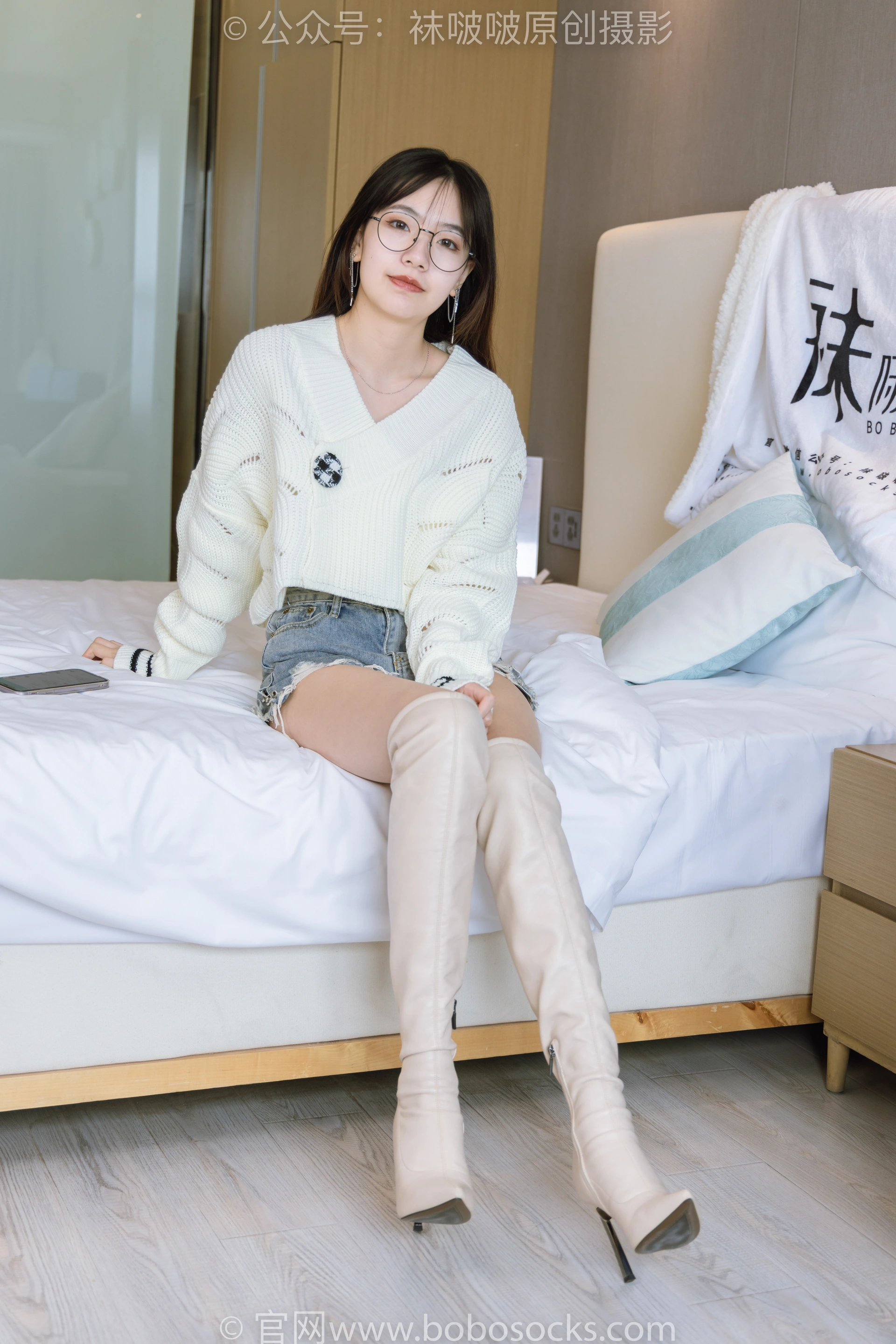 [BoBoSocks袜啵啵]NO.222 小甜豆-长靴、白棉袜、裸足 1